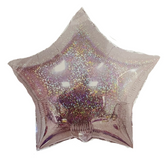 Globo estrella plata holografico 18''